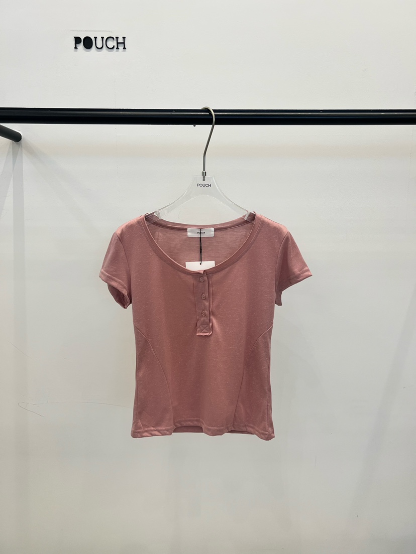POUCH韓國東大門直郵女士新款推薦時尚熱賣人氣休閑職業T恤POUCHT恤圖色1