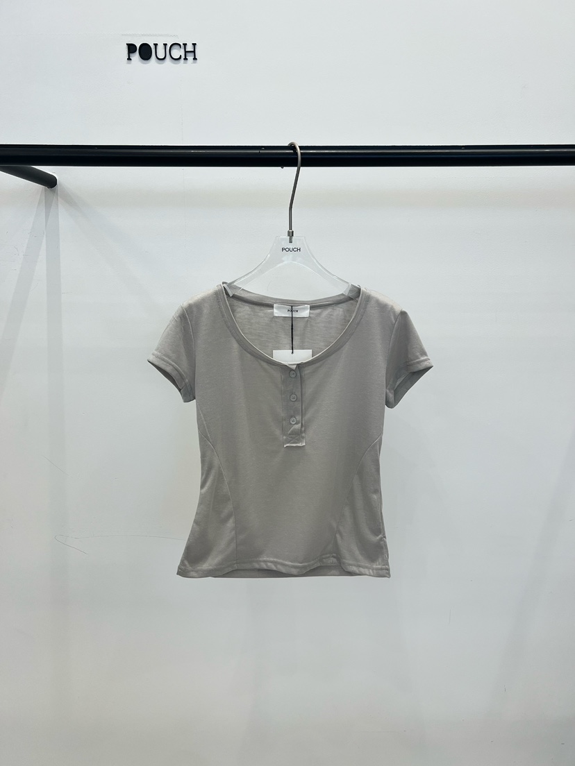 POUCH韓國東大門直郵女士新款推薦時尚熱賣人氣休閑職業T恤POUCHT恤圖色2