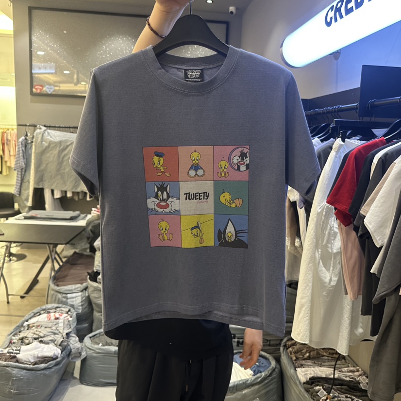 CREDITO韓國直郵女裝新款熱賣職業推薦休閑人氣時尚26春夏T恤CREDITOT恤圖色3