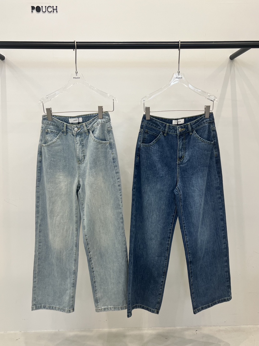 POUCH韓國東大門代購女士新品人氣時尚26春夏職業熱賣牛仔褲POUCH牛仔褲