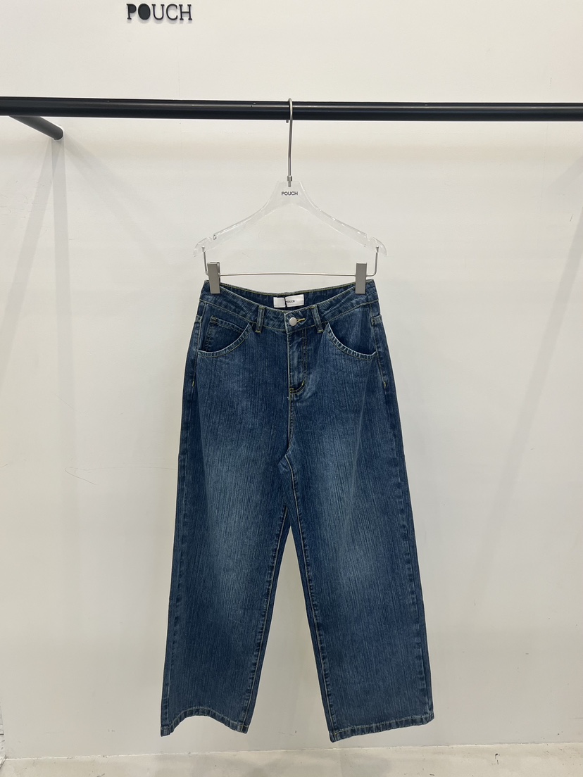 POUCH韓國東大門代購女士新品人氣時尚26春夏職業熱賣牛仔褲POUCH牛仔褲圖色1