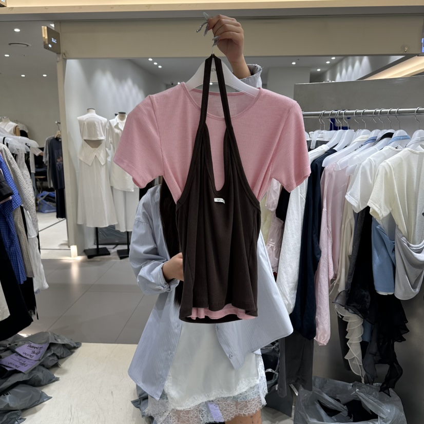 BENE韓國直郵實拍女裝新品職業熱賣推薦人氣休閑T恤假兩件BENET恤圖色3