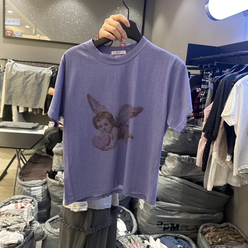 CREDITO韓國代購女士新款26春夏推薦休閑熱賣人氣時尚T恤CREDITOT恤圖色1