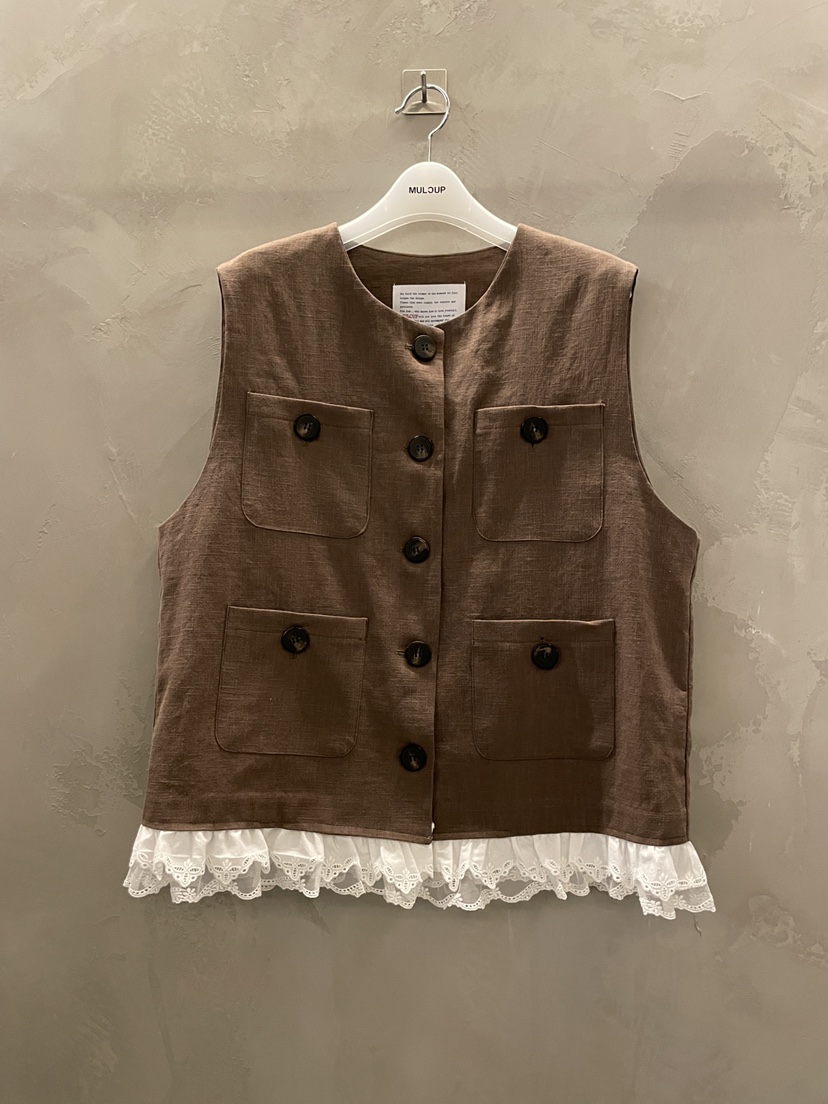 MULCUP韓國直郵女裝新款26春夏推薦職業休閑人氣熱賣馬甲MULCUP馬甲圖色1