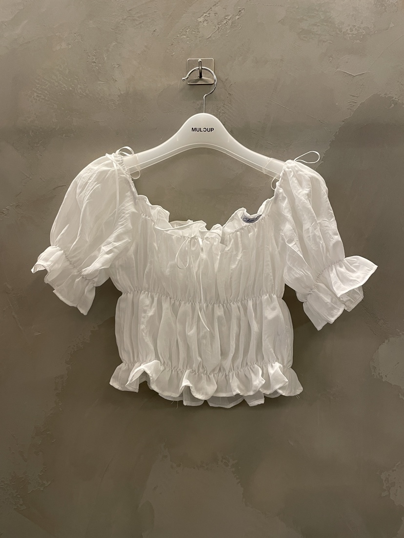 MULCUP韓國直郵實拍女士新款職業休閑26春夏人氣襯衫蕾絲衫MULCUP襯衫/蕾絲衫圖色2