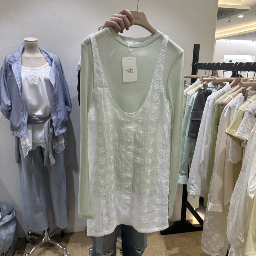 NDE韓國東大門代購女裝新品職業時尚熱賣吊帶背心不含內搭BOHEME_NDE吊帶/背心圖色2