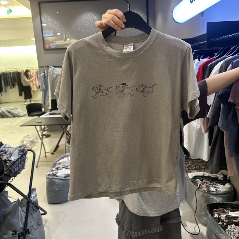 CREDITO韓國直郵女裝新款推薦休閑熱賣人氣時尚26春夏T恤CREDITOT恤圖色1