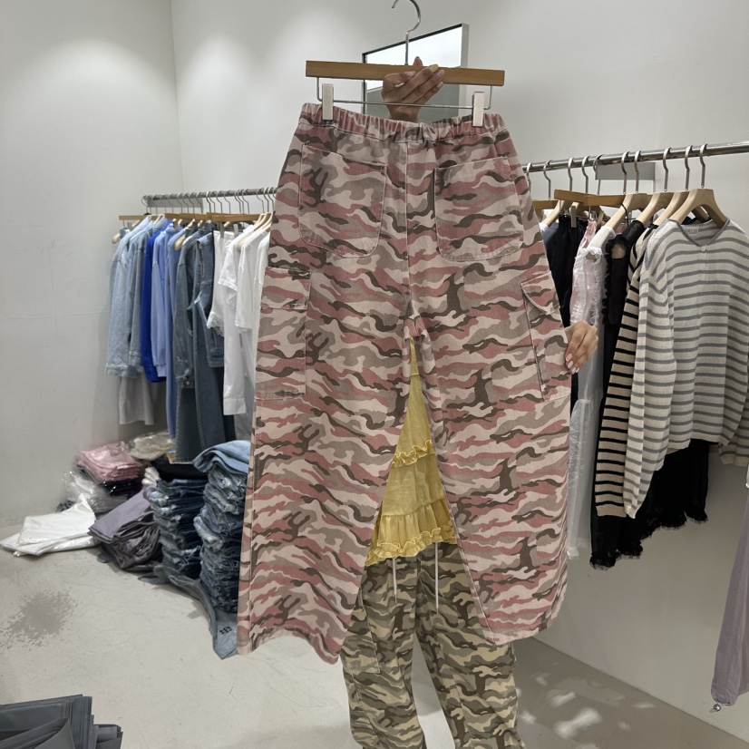 REPELLER韓國東大門代購女士新款熱賣人氣時尚休閑褲迷彩REPELLER休閑褲