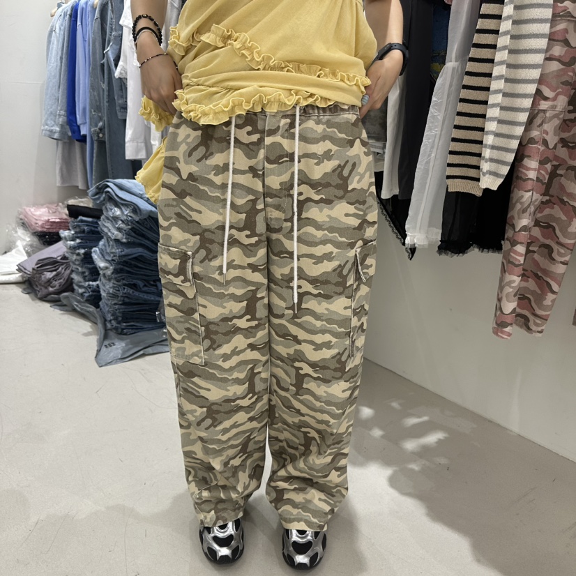 REPELLER韓國東大門代購女士新款熱賣人氣時尚休閑褲迷彩REPELLER休閑褲圖色2