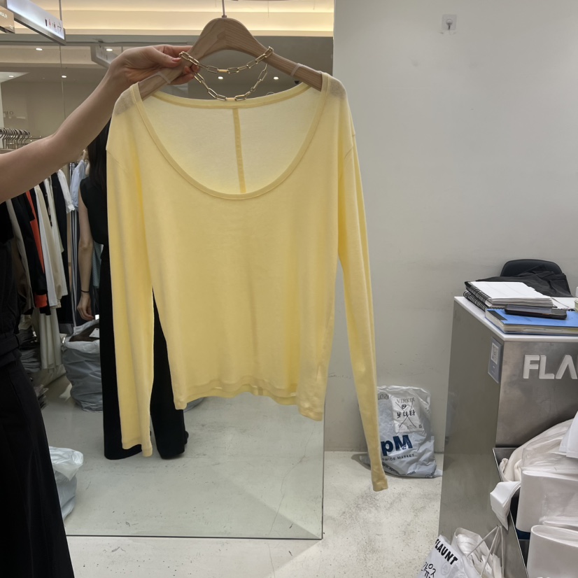 FLAUNT韓國東大門代購女裝新品時尚熱賣人氣休閑職業長袖T恤FLAUNT長袖T恤