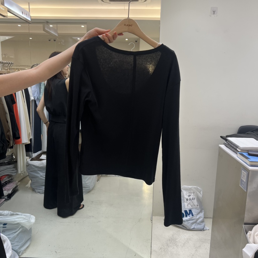 FLAUNT韓國東大門代購女裝新品時尚熱賣人氣休閑職業長袖T恤FLAUNT長袖T恤圖色3