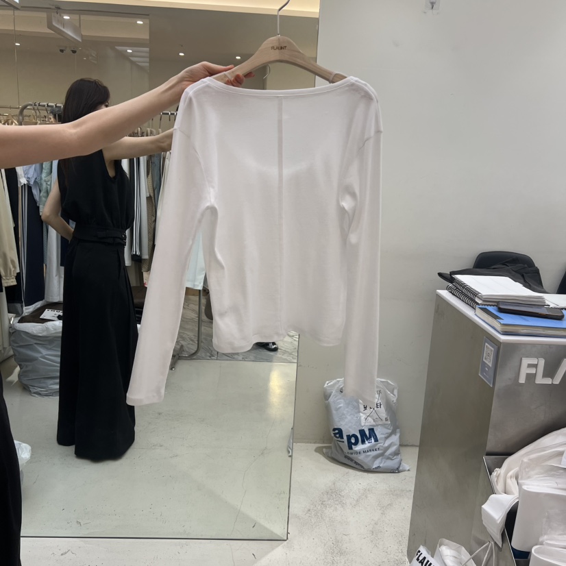 FLAUNT韓國東大門代購女裝新品時尚熱賣人氣休閑職業長袖T恤FLAUNT長袖T恤圖色4