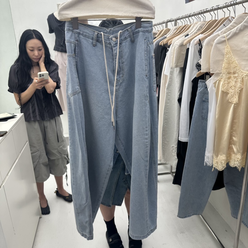 CHAV韓國東大門直郵女裝新款26春夏人氣時尚休閑推薦牛仔褲CHAV牛仔褲圖色1