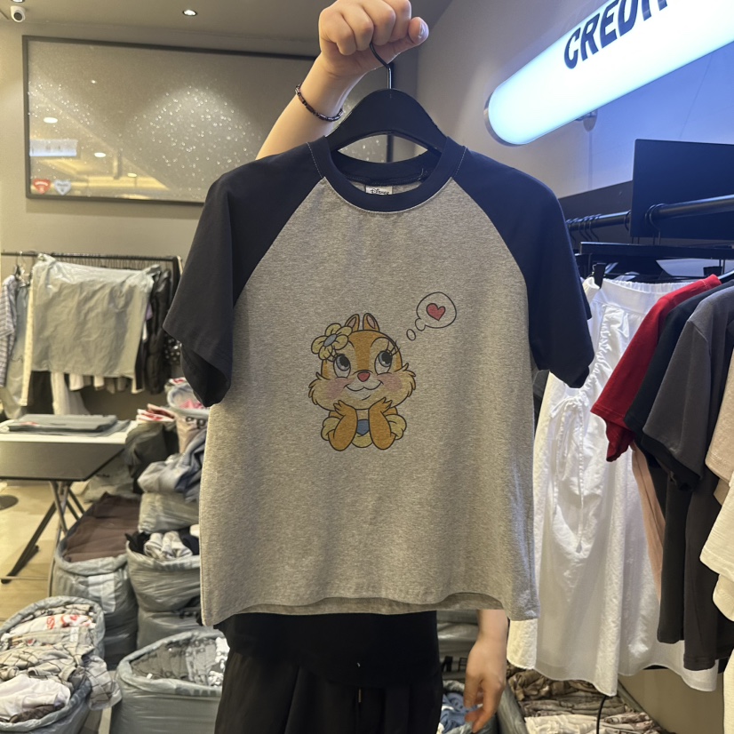 CREDITO韓國東大門直郵女裝新品休閑人氣時尚熱賣職業T恤CREDITOT恤圖色2