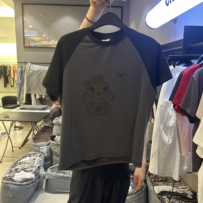 CREDITO韓國東大門直郵女裝新品休閑人氣時尚熱賣職業T恤CREDITOT恤圖色3