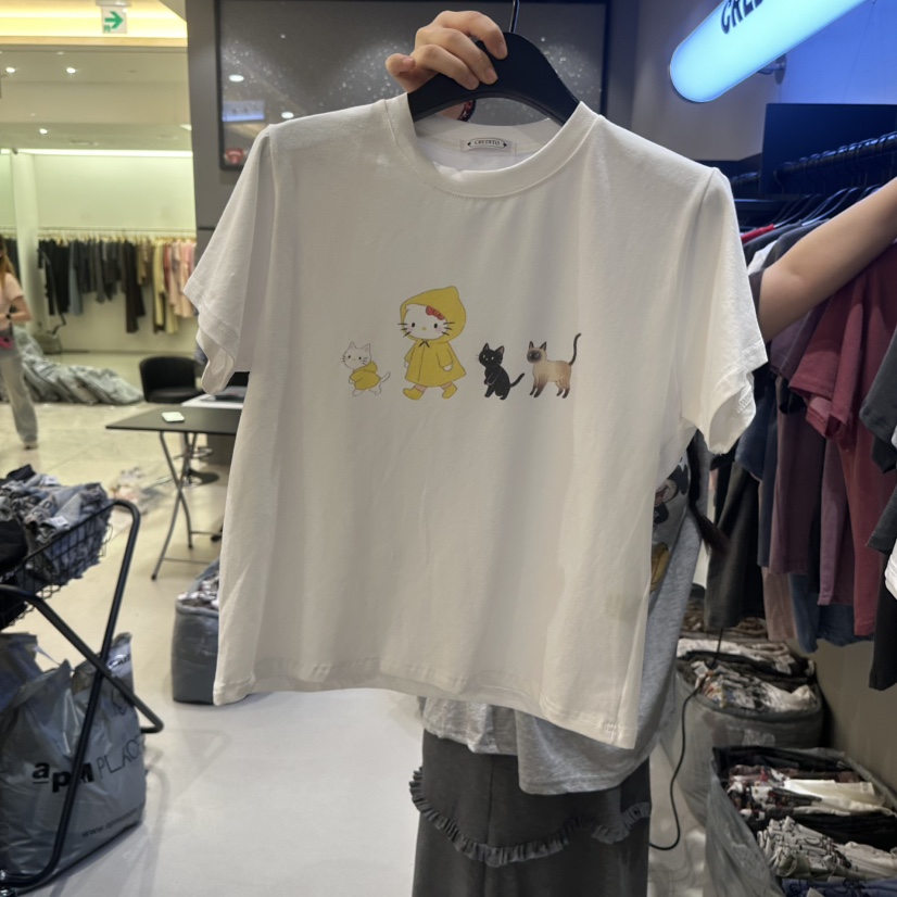 CREDITO韓國代購女士新品休閑推薦時尚職業人氣熱賣26春夏T恤CREDITOT恤圖色2