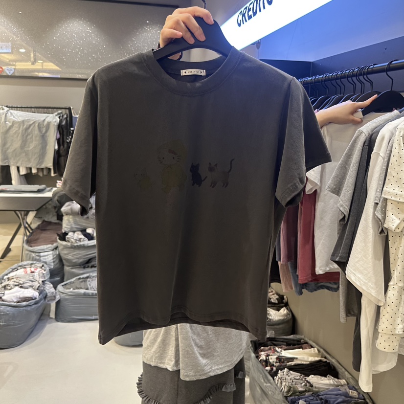 CREDITO韓國代購女士新品休閑推薦時尚職業人氣熱賣26春夏T恤CREDITOT恤圖色3