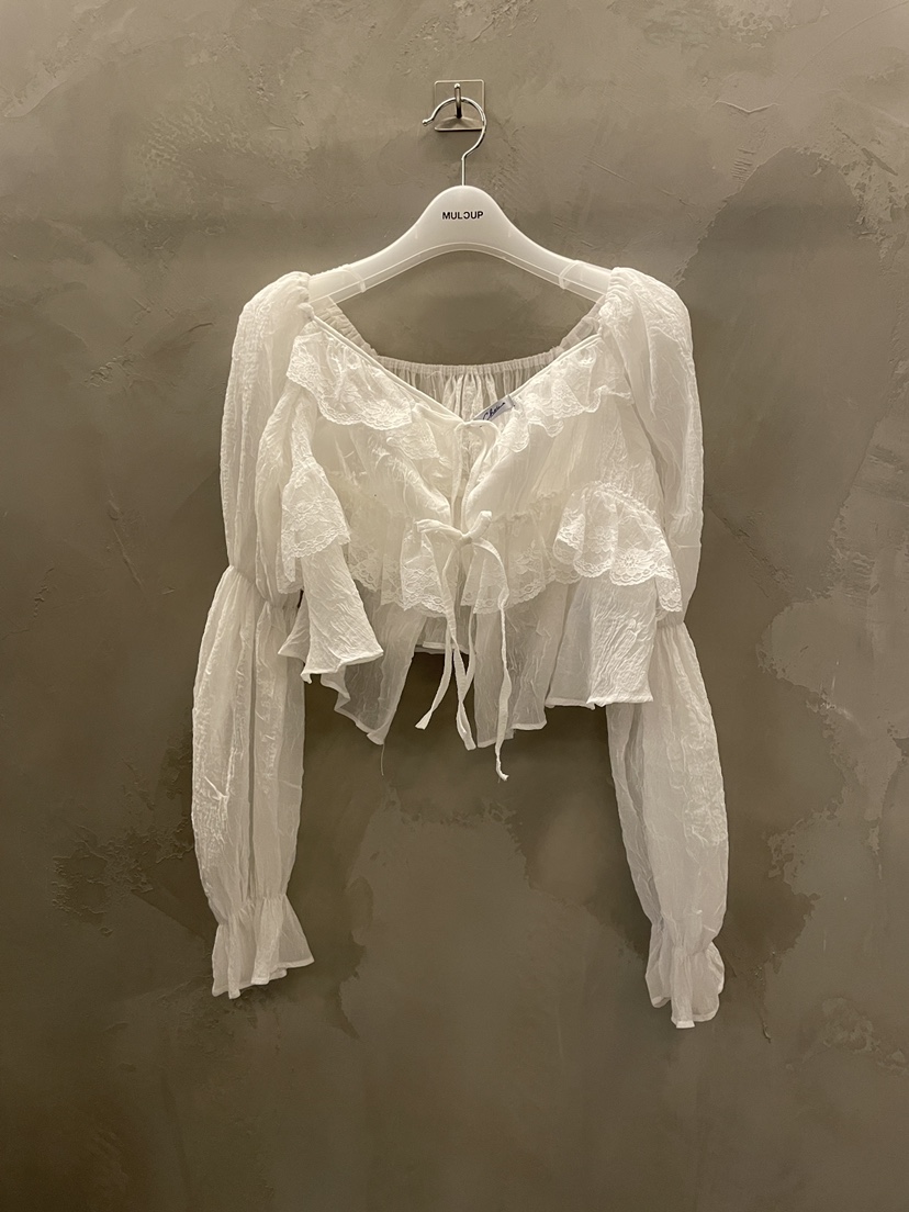 MULCUP韓國直郵女士新品職業人氣推薦時尚休閑襯衫蕾絲衫MULCUP襯衫/蕾絲衫圖色1