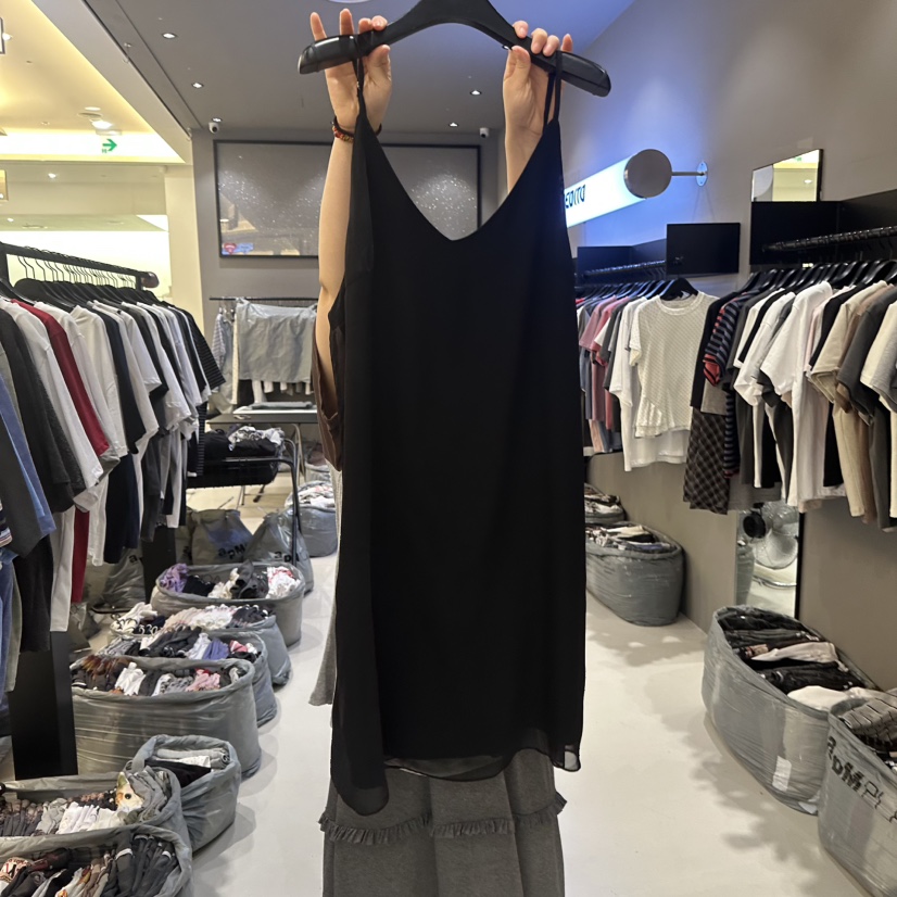 CREDITO韓國直郵女裝新款熱賣職業人氣時尚26春夏連衣裙雪紡CREDITO連衣裙圖色1