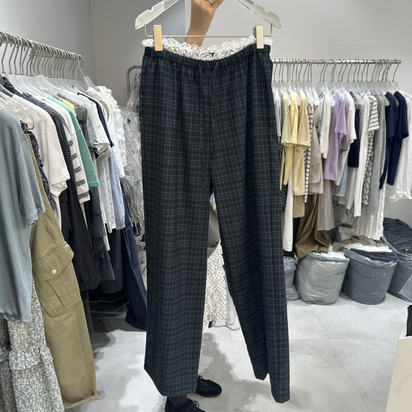 LOOKK/MIMME韓國直郵實拍女裝新款時尚熱賣推薦休閑褲格子LOOKK/MIMME休閑褲圖色3