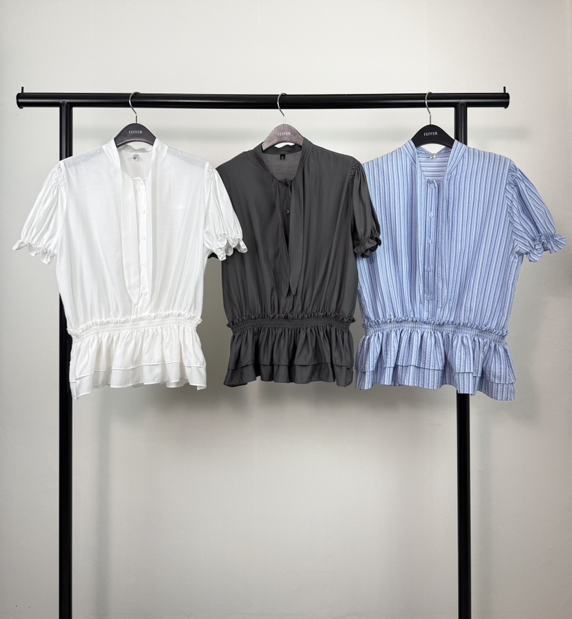 FEFFER韓國直郵女士新品時尚人氣推薦休閑26春夏襯衫蕾絲衫FEFFER襯衫/蕾絲衫