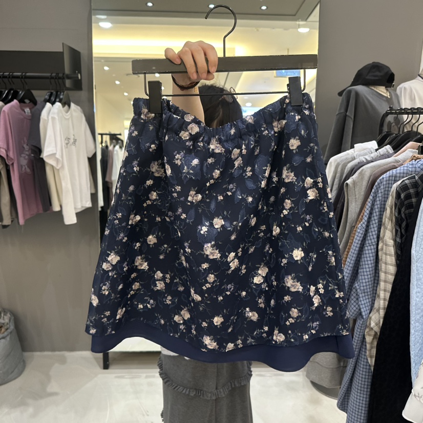 CREDITO韓國代購女士新款休閑推薦職業人氣半身裙中短裙提花CREDITO半身裙/中短裙