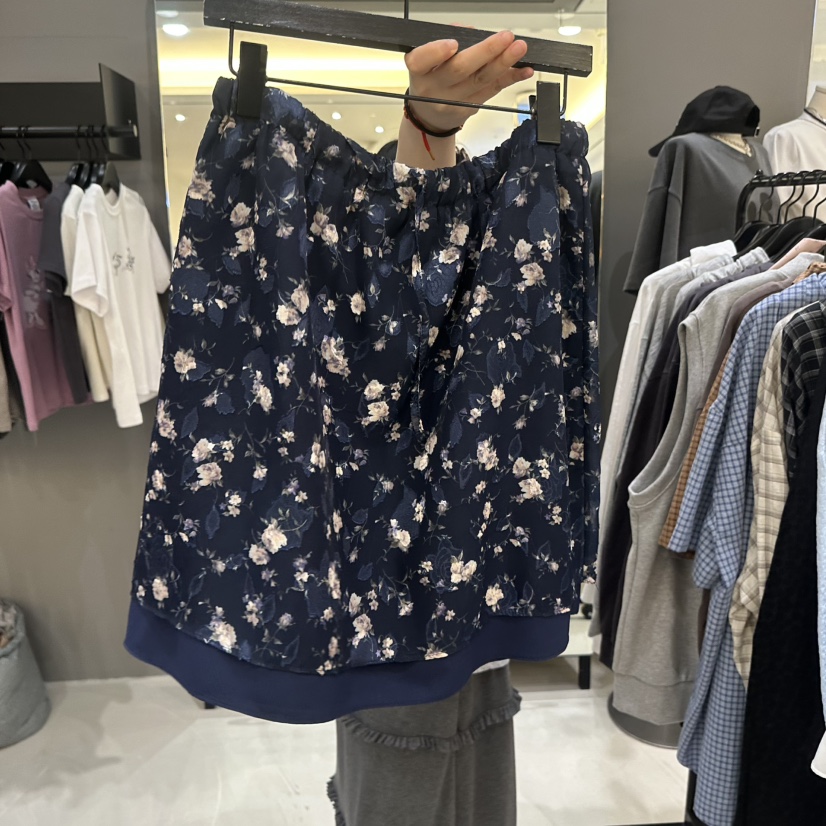 CREDITO韓國代購女士新款休閑推薦職業人氣半身裙中短裙提花CREDITO半身裙/中短裙圖色1