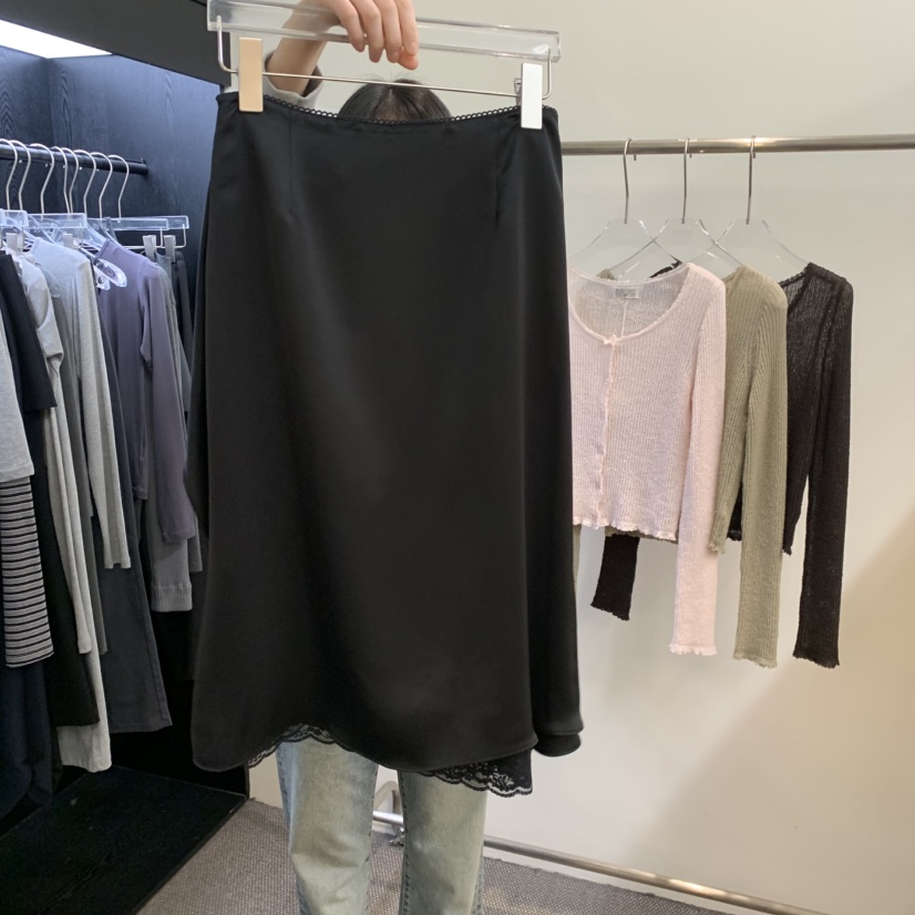 MORE THAN YESTERDAY/LOVE YOU SO MUCH韓國直郵實拍女士新品26春夏半身裙中短裙褶皺LYSM/MORE THAN YESTERDAY半身裙/中短裙