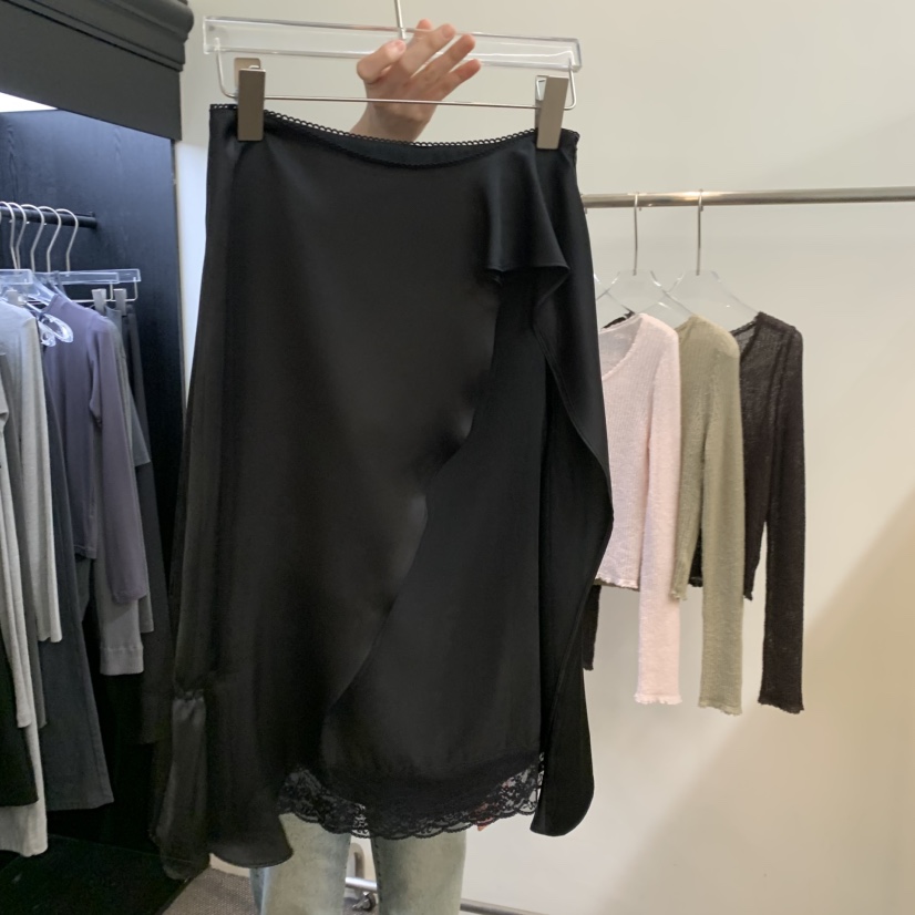 MORE THAN YESTERDAY/LOVE YOU SO MUCH韓國直郵實拍女士新品26春夏半身裙中短裙褶皺LYSM/MORE THAN YESTERDAY半身裙/中短裙圖色1