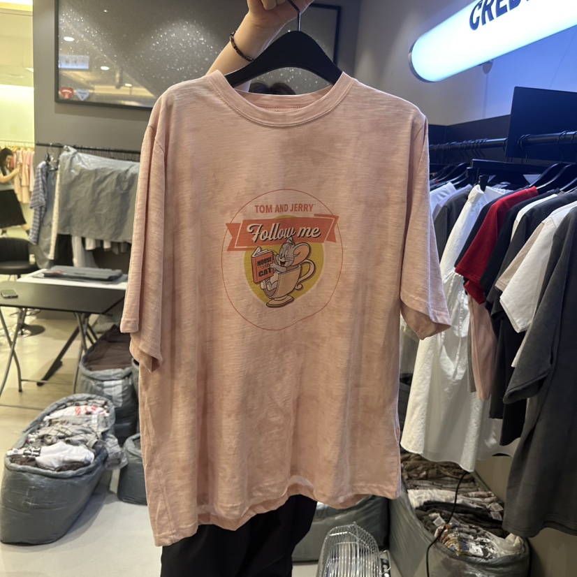 CREDITO韓國直郵女裝新款時尚人氣26春夏休閑職業熱賣T恤CREDITOT恤圖色2