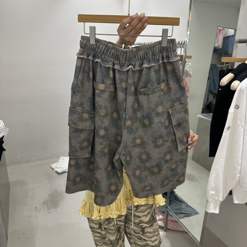 REPELLER韓國直郵實拍女裝新款推薦人氣休閑職業短褲迷彩REPELLER短褲