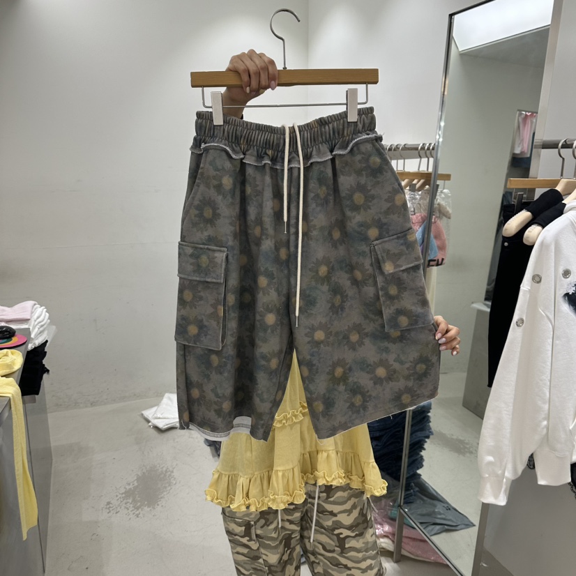 REPELLER韓國直郵實拍女裝新款推薦人氣休閑職業短褲迷彩REPELLER短褲圖色1