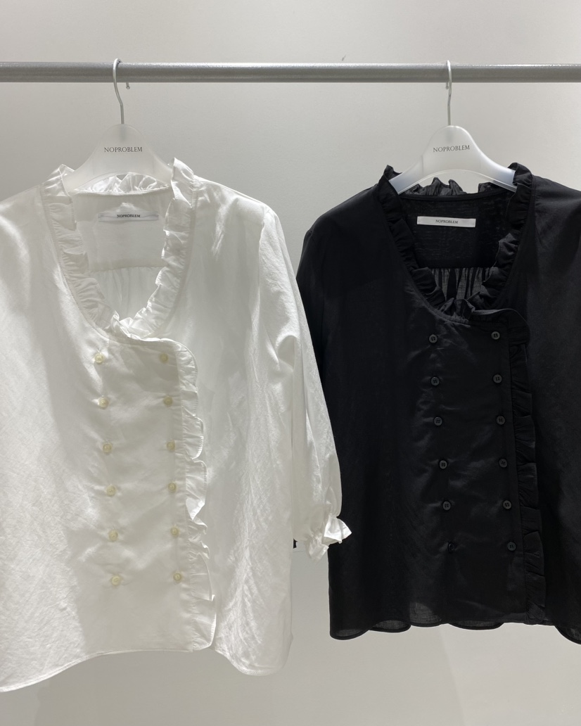 NOPROBLEM韓國直郵女士新品休閑熱賣職業推薦時尚襯衫蕾絲衫NOPROBLEM襯衫/蕾絲衫