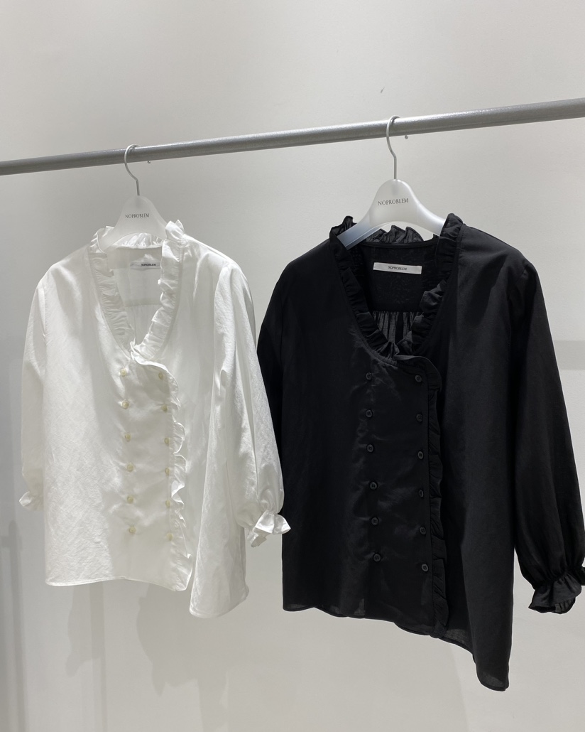 NOPROBLEM韓國直郵女士新品休閑熱賣職業推薦時尚襯衫蕾絲衫NOPROBLEM襯衫/蕾絲衫