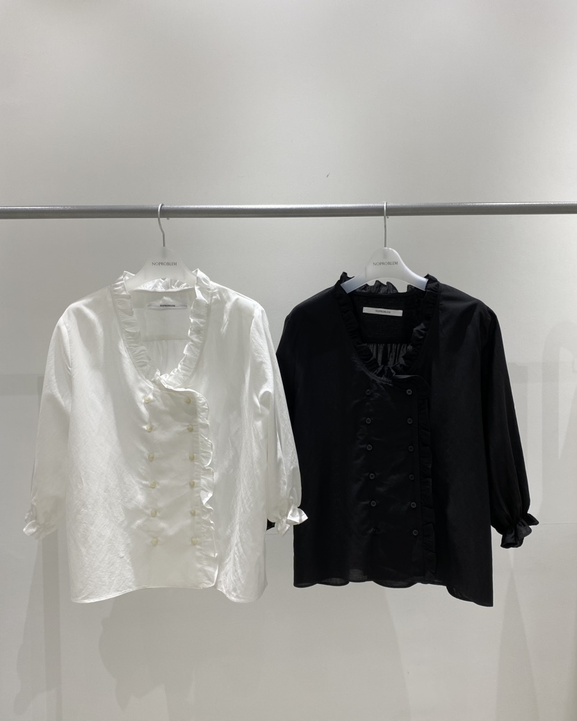 NOPROBLEM韓國直郵女士新品休閑熱賣職業推薦時尚襯衫蕾絲衫NOPROBLEM襯衫/蕾絲衫