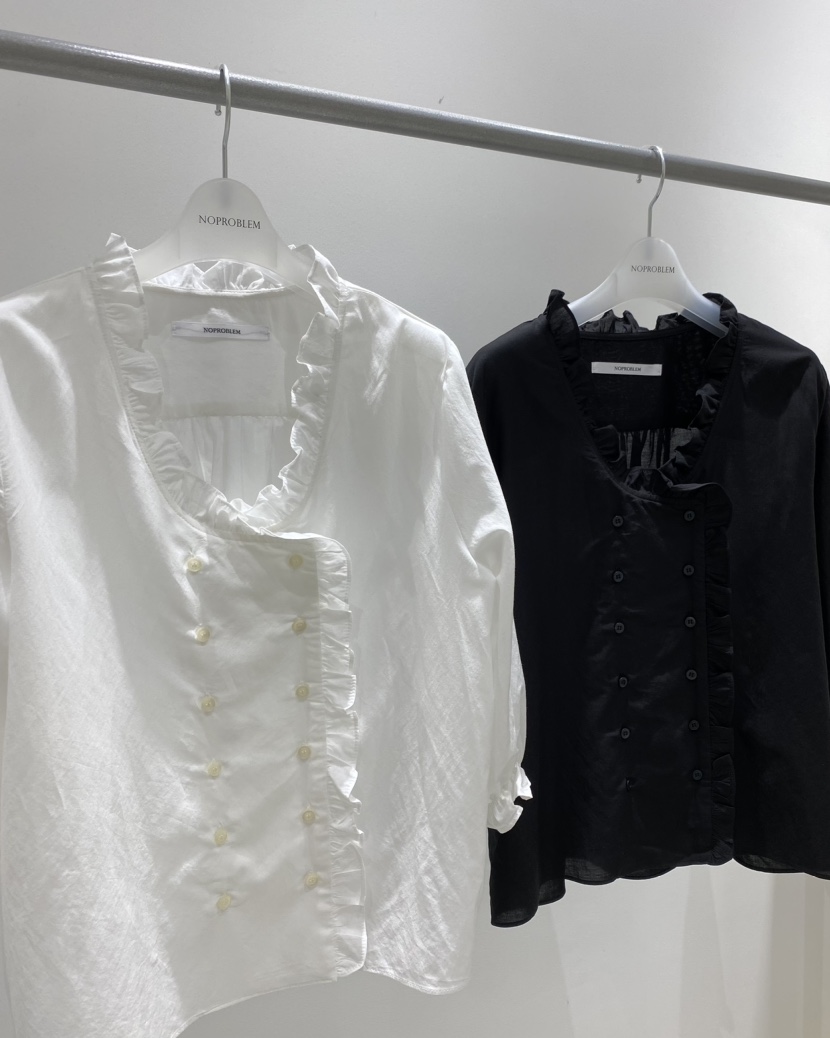 NOPROBLEM韓國直郵女士新品休閑熱賣職業推薦時尚襯衫蕾絲衫NOPROBLEM襯衫/蕾絲衫
