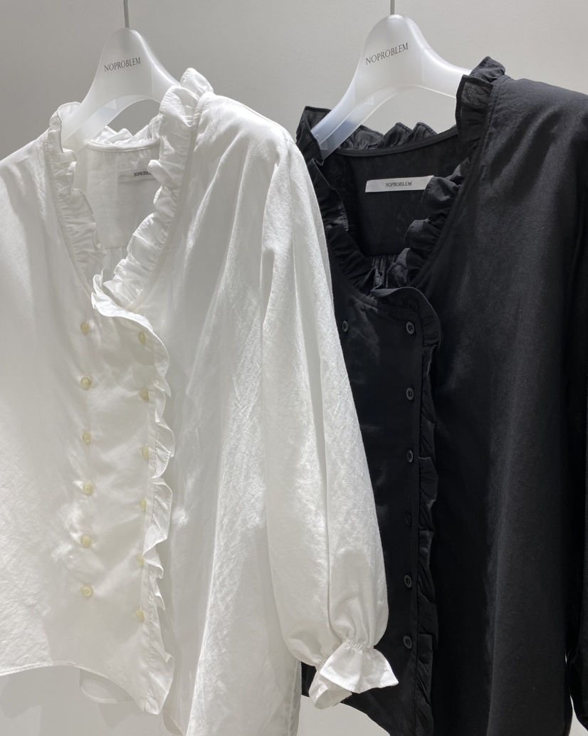 NOPROBLEM韓國直郵女士新品休閑熱賣職業推薦時尚襯衫蕾絲衫NOPROBLEM襯衫/蕾絲衫