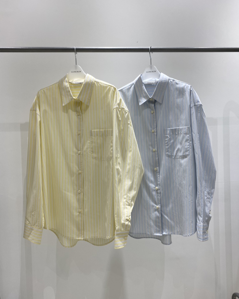 NOPROBLEM韓國東大門直郵女裝新品職業時尚襯衫蕾絲衫條紋NOPROBLEM襯衫/蕾絲衫