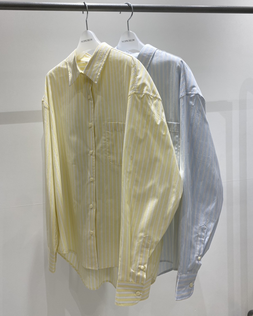 NOPROBLEM韓國東大門直郵女裝新品職業時尚襯衫蕾絲衫條紋NOPROBLEM襯衫/蕾絲衫