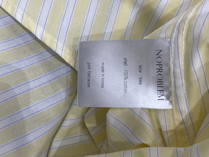 NOPROBLEM韓國東大門直郵女裝新品職業時尚襯衫蕾絲衫條紋NOPROBLEM襯衫/蕾絲衫