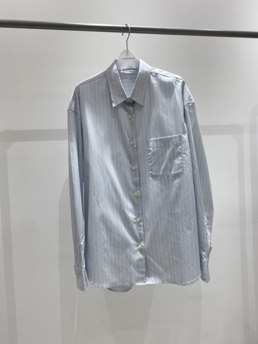 NOPROBLEM韓國東大門直郵女裝新品職業時尚襯衫蕾絲衫條紋NOPROBLEM襯衫/蕾絲衫圖色2