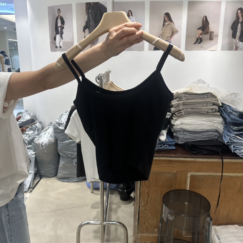 ACKER韓國東大門代購女士新品推薦休閑時尚26春夏吊帶背心羅紋ACKER吊帶/背心