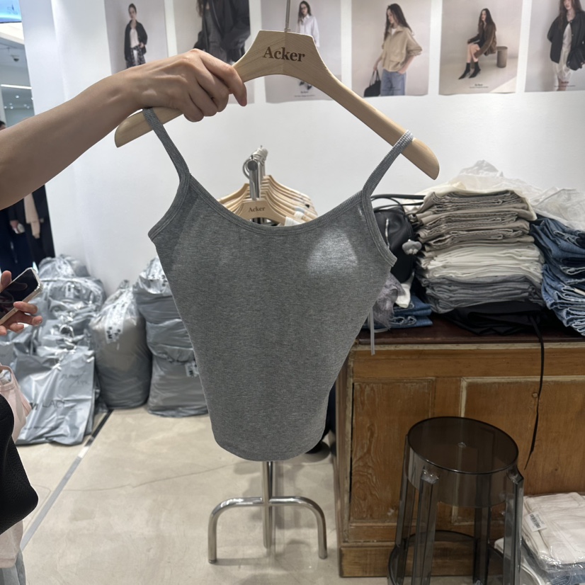 ACKER韓國東大門代購女士新品推薦休閑時尚26春夏吊帶背心羅紋ACKER吊帶/背心圖色3