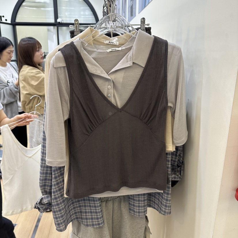 ARR韓國直郵實拍女裝新款休閑時尚職業推薦熱賣人氣吊帶背心ARR吊帶/背心圖色2