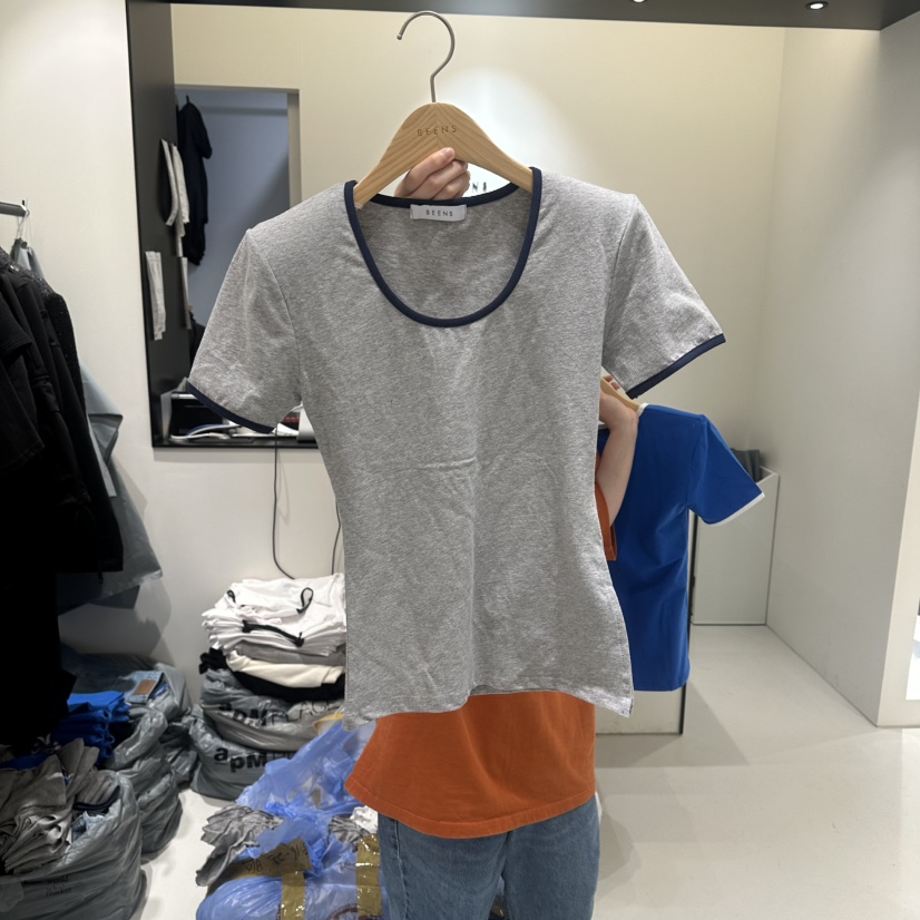 BEENS韓國代購女裝新款時尚26春夏熱賣休閑人氣推薦職業T恤BEENST恤圖色2