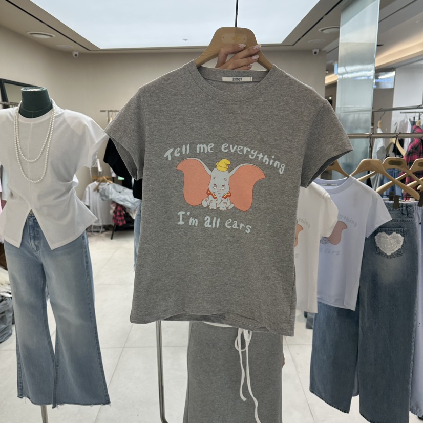 FORMING-P韓國東大門直郵女士新品時尚休閑26春夏T恤小飛象FORMING-PT恤圖色3