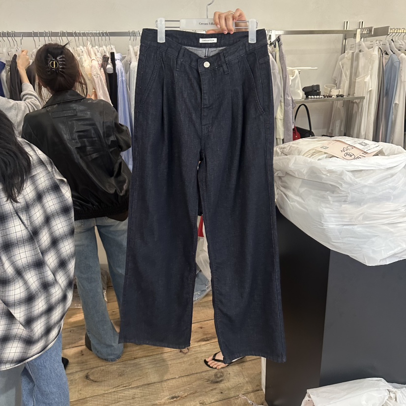 CREAM VILLA韓國直郵實拍女裝新款熱賣牛仔褲CREAMVILLA牛仔褲圖色1