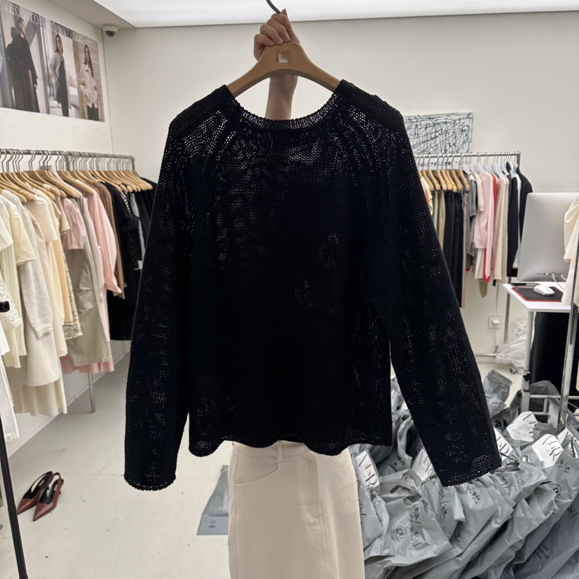 MER韓國東大門直郵女士新款時尚熱賣職業26春夏休閑針織衫MER/ANGELO BIANCO針織衫