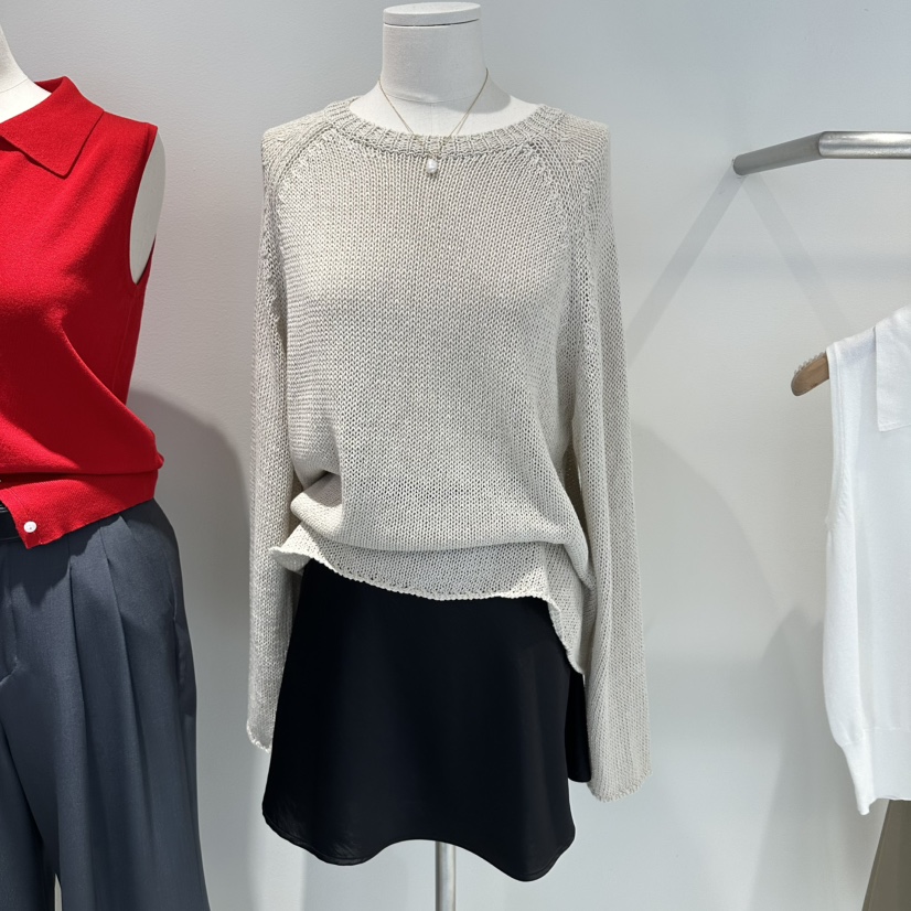 MER韓國東大門直郵女士新款時尚熱賣職業26春夏休閑針織衫MER/ANGELO BIANCO針織衫圖色1