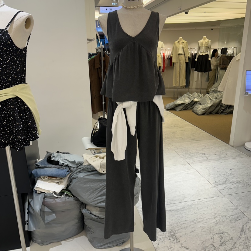 BAGUETTE-P韓國東大門代購女裝新品推薦時尚套裝套裝羅紋BAGUETTE-P套裝圖色3